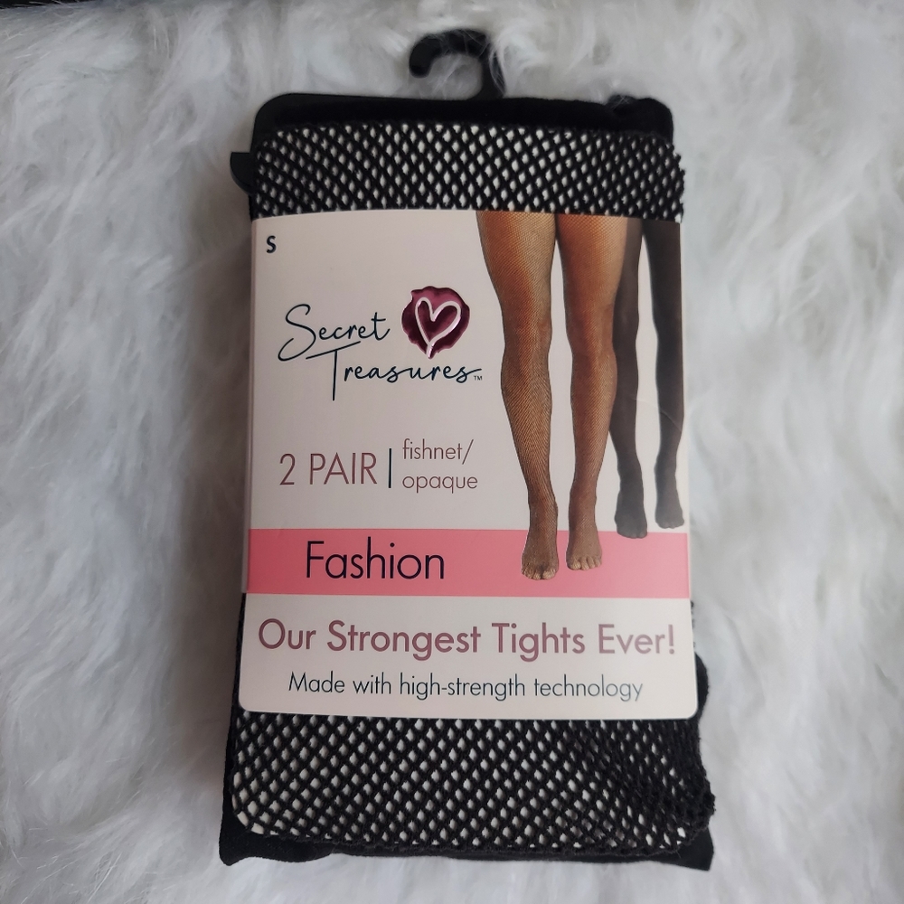 Secret Treasures fishnet/opaque leggings